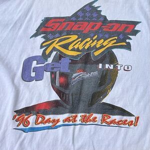 VTG Snap On Day At The Races Mens XL Single Stitch T-Shirt Drag KC I-70 1991